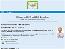 Tablet Screenshot of left-handers-world.com